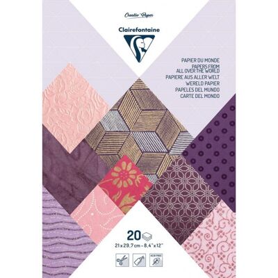 Clairefontaine Art Paper - 20 Sheets - Violet - Art Paper Clairefontaine Art Paper - 20 Sheets - Violet - Art Paper