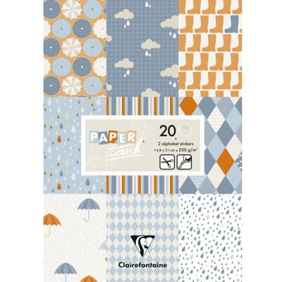 Papier d'art Clairefontaine 95241C - 20 feuilles, A5, 200gsm, 10 motifs, étiquettes Papier d'art Clairefontaine 95241C - 20 feuilles, A5, 200gsm, 10 motifs, étiquettes