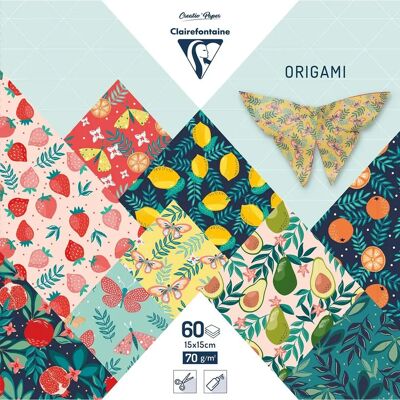 Clairefontaine ORIGAMI, Pocket Notebook, 60 Sheets, 15x15cm, Multicolore - Papperkonst Clairefontaine ORIGAMI, Pocket Notebook, 60 Sheets, 15x15cm, Multicolore - Papperkonst