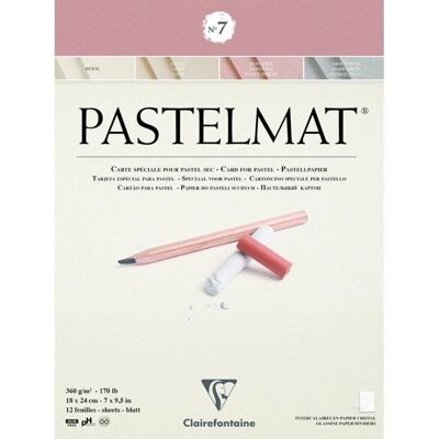 Clairefontaine Pastelmat No7 Art Paper 18x24cm - Pastel Paper Clairefontaine Pastelmat No7 Art Paper 18x24cm - Pastel Paper
