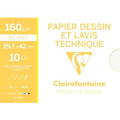 Clairefontaine Konstnärspapper - Modell 3329680962871 - Vit - Konstnärspapper Clairefontaine Konstnärspapper - Modell 3329680962871 - Vit - Konstnärspapper