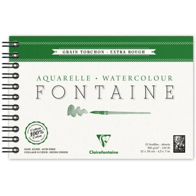 Clairefontaine 96319C Konstpapper - Bomull, 300g, Tjock Textur Clairefontaine 96319C Konstpapper - Bomull, 300g, Tjock Textur