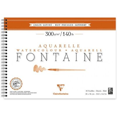 Papel de arte Clairefontaine 96343C - Algodón, Grano satinado, 20 hojas Papel de arte Clairefontaine 96343C - Algodón, Grano satinado, 20 hojas