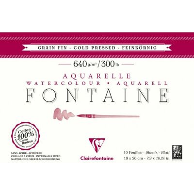 Clairefontaine Art Paper 10 Sheets - High-Quality Watercolor Block Clairefontaine Art Paper 10 Sheets - High-Quality Watercolor Block