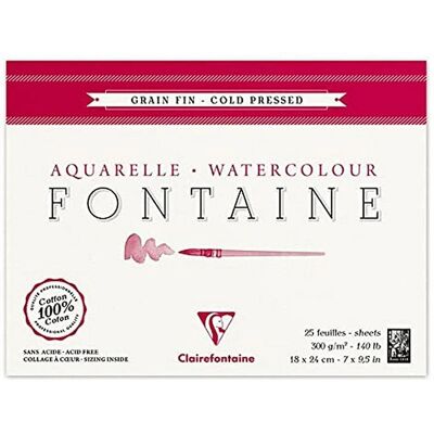 Clairefontaine 96413C Artist Paper Block - Fine Grain, 18x24cm Clairefontaine 96413C Artist Paper Block - Fine Grain, 18x24cm