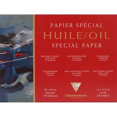 Papier d'art Clairefontaine 96493C - 240g - Blanc - 12 feuilles Papier d'art Clairefontaine 96493C - 240g - Blanc - 12 feuilles