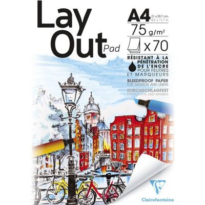 Clairefontaine 96533C Art Paper - 70 Sheets, A4, White Clairefontaine 96533C Art Paper - 70 Sheets, A4, White