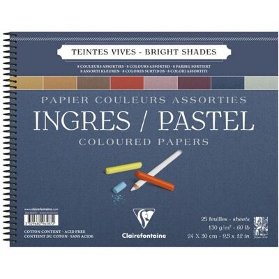 Clairefontaine 96587C Art Paper - 25 Sheets - Vibrant Colors Clairefontaine 96587C Art Paper - 25 Sheets - Vibrant Colors
