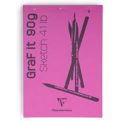 Clairefontaine GraF'it Anteckningsblock - Fuchsia, Rosa, Vit, Röd, Svart - A4 80 Ark Clairefontaine GraF'it Anteckningsblock - Fuchsia, Rosa, Vit, Röd, Svart - A4 80 Ark