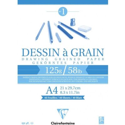 Clairefontaine Konstpapperblock - Skisser, 20 Ark, A4 Clairefontaine Konstpapperblock - Skisser, 20 Ark, A4