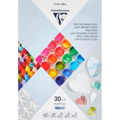 Clairefontaine 97242C Teckningspapper A4 - 160g - Vit Clairefontaine 97242C Teckningspapper A4 - 160g - Vit