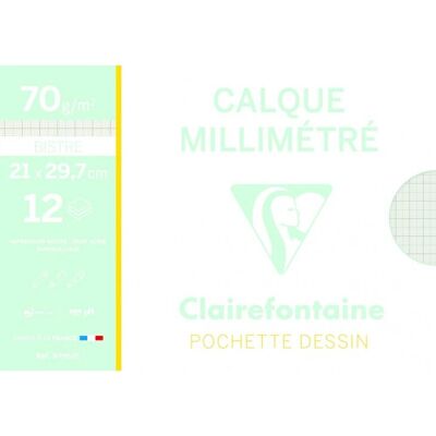 Papier d'art Clairefontaine 97952C - Transparent - 12 feuilles Papier d'art Clairefontaine 97952C - Transparent - 12 feuilles