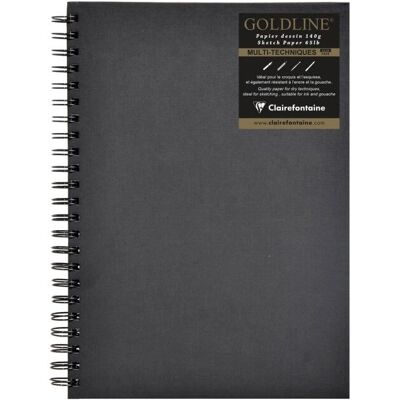Carnet de croquis Clairefontaine 134254C - A4, Noir, Spirale, Portrait, 140g/m² - Publicité Carnet de croquis Clairefontaine 134254C - A4, Noir, Spirale, Portrait, 140g/m² - Publicité