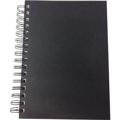 Cahier noir à couverture rigide A5 de Clairefontaine - Ivoire, 140g, Spirale - Publicité Cahier noir à couverture rigide A5 de Clairefontaine - Ivoire, 140g, Spirale - Publicité