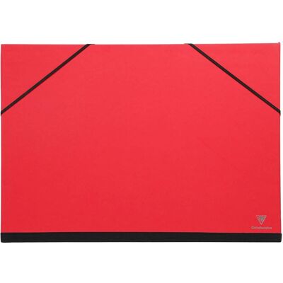 Clairefontaine Röd Ritningskartong - 52x72cm, Elastiskt lås Clairefontaine Röd Ritningskartong - 52x72cm, Elastiskt lås