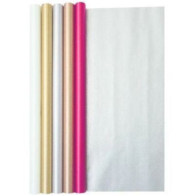 Papier Cadeau Clairefontaine - Multicolore Métallisé 70g 1,5x0.7m - Pack de 35 - Publicité Papier Cadeau Clairefontaine - Multicolore Métallisé 70g 1,5x0.7m - Pack de 35 - Publicité