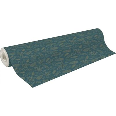 Clairefontaine Excellia 80g, Feuillage Or - Bleu Wrapping Paper Clairefontaine Excellia 80g, Feuillage Or - Bleu Wrapping Paper