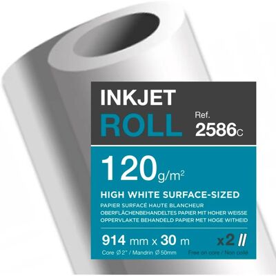 Clairefontaine 914mm x 30m Inkjet plotterrulle - Högkvalitets papper för CAD Clairefontaine 914mm x 30m Inkjet plotterrulle - Högkvalitets papper för CAD