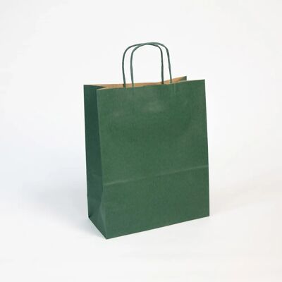 Clairefontaine Sacs en papier kraft verts - Sac en papier cadeau - 22x10x27cm Clairefontaine Sacs en papier kraft verts - Sac en papier cadeau - 22x10x27cm