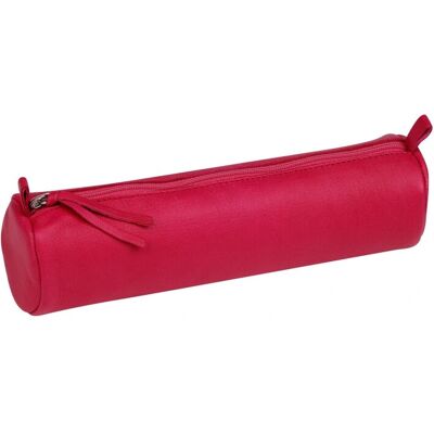 Clairefontaine Raspberr Leather Rund Pennfodral - 22cm x 5.5cm - Pennfodral Clairefontaine Raspberr Leather Rund Pennfodral - 22cm x 5.5cm - Pennfodral