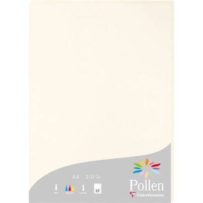 Clairefontaine Naturligt Vit Papper - 25 Ark A4 - FSC Certifierad - Tillverkad i Frankrike Clairefontaine Naturligt Vit Papper - 25 Ark A4 - FSC Certifierad - Tillverkad i Frankrike