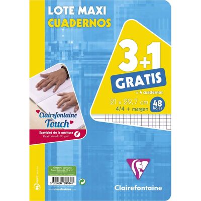 Clairefontaine 663164C A4 4x4 Rutnät Pack - Anteckningsböcker Clairefontaine 663164C A4 4x4 Rutnät Pack - Anteckningsböcker