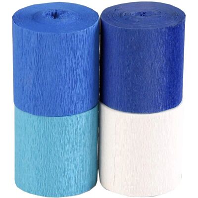 Clairefontaine Feuerfeste Krepppapierstreifen - Blau - 5cm x 10m Clairefontaine Feuerfeste Krepppapierstreifen - Blau - 5cm x 10m