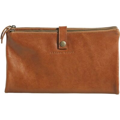 Trousse en cuir Clairefontaine Flying Spirit - Cognac - 2 compartiments Trousse en cuir Clairefontaine Flying Spirit - Cognac - 2 compartiments