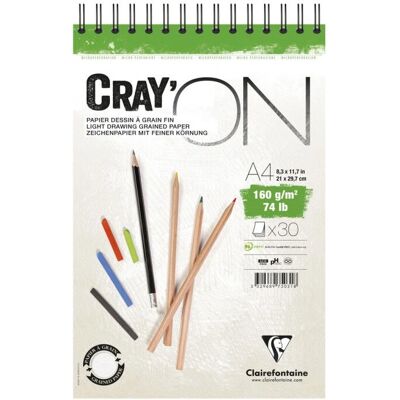 Clairefontaine 975031C Carnet de croquis - Spiral A4 160g Blanc Clairefontaine 975031C Carnet de croquis - Spiral A4 160g Blanc