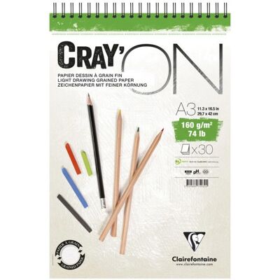 Clairefontaine - 3329689750325 - 160g - A3 - Papel artístico Clairefontaine - 3329689750325 - 160g - A3 - Papel artístico