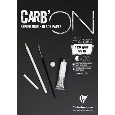 Clairefontaine Art Paper - 20 Sheets - Black - A2 Clairefontaine Art Paper - 20 Sheets - Black - A2