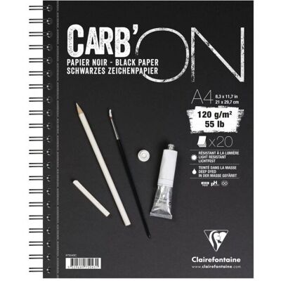 Clairefontaine Zeichenblock Carb'On - Schwarz - 20 Blatt Clairefontaine Zeichenblock Carb'On - Schwarz - 20 Blatt