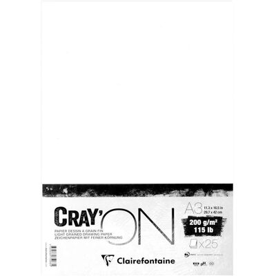 Papier de Bricolage Clairefontaine - 200g/m² Papier d'Art - Blanc - Publicité Papier de Bricolage Clairefontaine - 200g/m² Papier d'Art - Blanc - Publicité