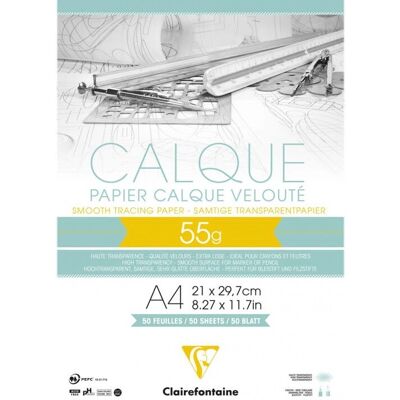 Clairefontaine Tracing Paper - Transparent, A4, 50 Ark Clairefontaine Tracing Paper - Transparent, A4, 50 Ark