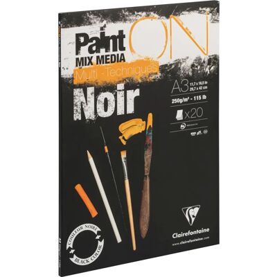 Clairefontaine Black A3 20 Sheets 250G - MultiTech Paper Clairefontaine Black A3 20 Sheets 250G - MultiTech Paper