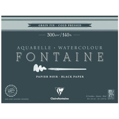 Clairefontaine 975305C Bloc d'art - Papier d'art, Noir, 15 feuilles - Publicité Clairefontaine 975305C Bloc d'art - Papier d'art, Noir, 15 feuilles - Publicité