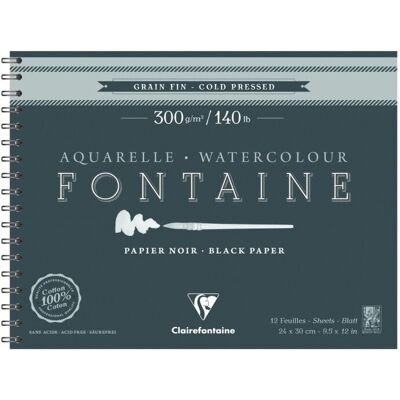 Clairefontaine 975311C art paper - Black - 12 sheets Clairefontaine 975311C art paper - Black - 12 sheets