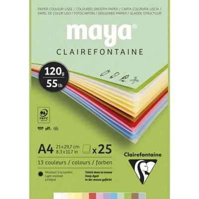 Papier d'art Clairefontaine 975332C - 25 feuilles, couleurs pastel - A4 - Publicité Papier d'art Clairefontaine 975332C - 25 feuilles, couleurs pastel - A4 - Publicité