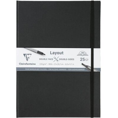 Clairefontaine 975343C Konstpapper - Dubbelsidig A4 - Svart Clairefontaine 975343C Konstpapper - Dubbelsidig A4 - Svart