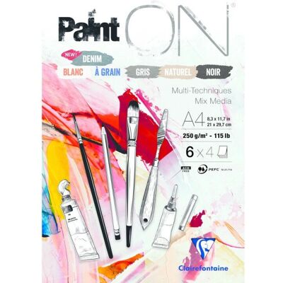 Clairefontaine PaintOn Multi-Techniques Art Paper - A4 24 Sheets Clairefontaine PaintOn Multi-Techniques Art Paper - A4 24 Sheets