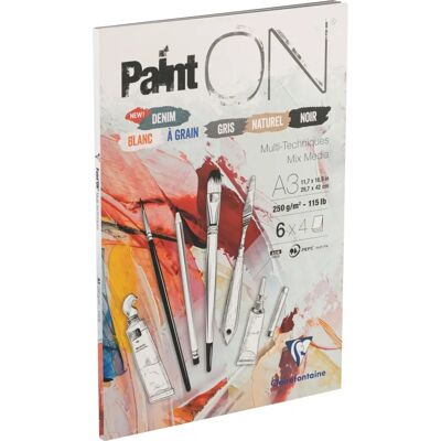 Clairefontaine Multi-Medienblöcke - 250gsm - Verschiedene Farben - A3 - Packung zu 6 Clairefontaine Multi-Medienblöcke - 250gsm - Verschiedene Farben - A3 - Packung zu 6
