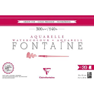 Clairefontaine Fontaine 20F 36x51cm 300g Grano Fino - Verde Oscuro - Papel de Dibujo Clairefontaine Fontaine 20F 36x51cm 300g Grano Fino - Verde Oscuro - Papel de Dibujo