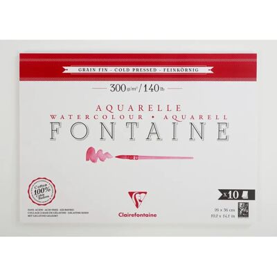 Clairefontaine Fontaine Ljusblå 10F 26x36cm 300g Fin korn - Konstnärspapper Clairefontaine Fontaine Ljusblå 10F 26x36cm 300g Fin korn - Konstnärspapper
