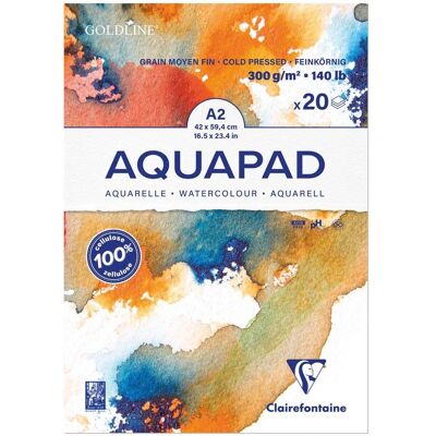 Clairefontaine Goldline Aquapad A2 Kallpressad akvarellpapper Clairefontaine Goldline Aquapad A2 Kallpressad akvarellpapper