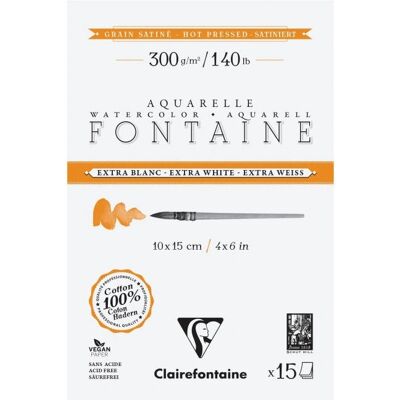 Clairefontaine 976017C Bloc de Arte - Acuarela Algodón - 10x15cm Clairefontaine 976017C Bloc de Arte - Acuarela Algodón - 10x15cm