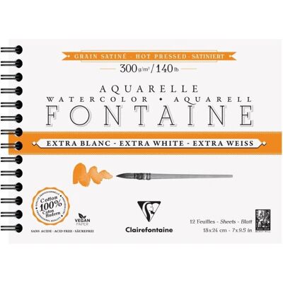 Clairefontaine 976030C Extra Vit Konstnärspapper - 12 Ark Clairefontaine 976030C Extra Vit Konstnärspapper - 12 Ark