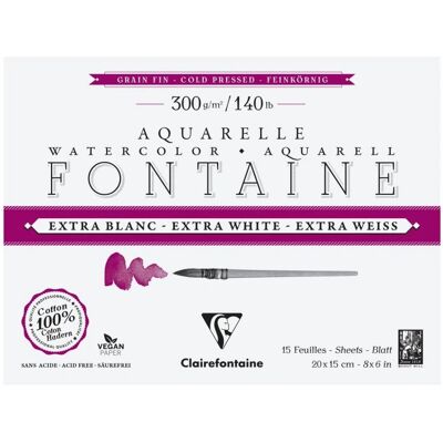 Clairefontaine 976038C papel de arte Blanco Extra - Bloc de 15 hojas Clairefontaine 976038C papel de arte Blanco Extra - Bloc de 15 hojas