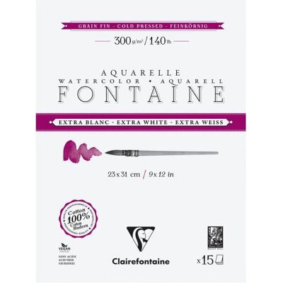 Clairefontaine - 976040C - Bloque papel acuarela Clairefontaine - 976040C - Bloque papel acuarela