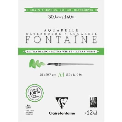 Clairefontaine 976087C művészeti papír - 12 lap, A4 21x29,7cm, 300g, Pamut, Professzionális Clairefontaine 976087C művészeti papír - 12 lap, A4 21x29,7cm, 300g, Pamut, Professzionális