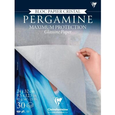 Clairefontaine 976100C művészeti papír - 30 lap - Könnyű 45g - Átlátszó védelem Clairefontaine 976100C művészeti papír - 30 lap - Könnyű 45g - Átlátszó védelem